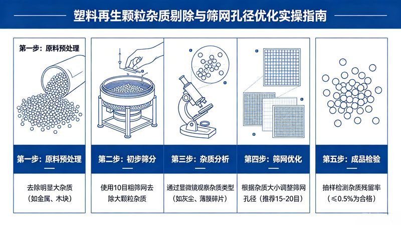 塑料再生颗粒杂质剔除不干净？筛网孔径优化实操指南